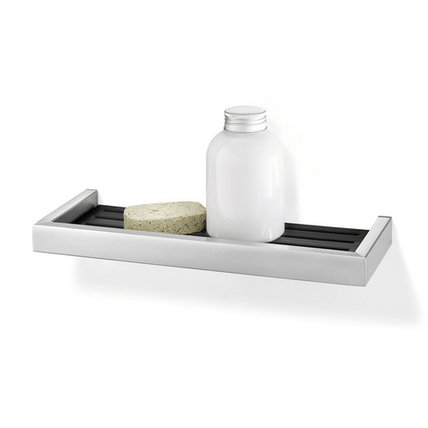 Zack Linea Premium Brushed Steel Shower Shelf - Luxury 35.2cm Bathroom Storage