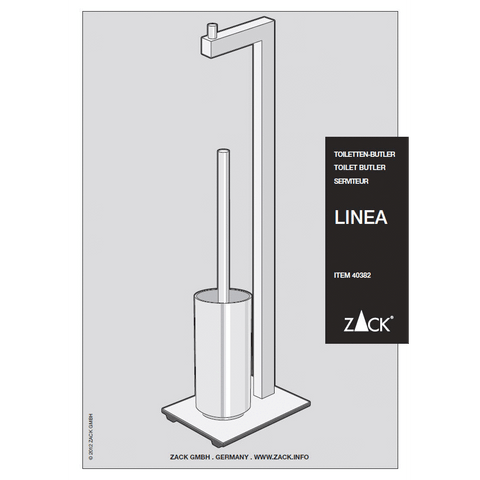 Zack Linea Brushed Stainless Steel Toilet Butler 40382