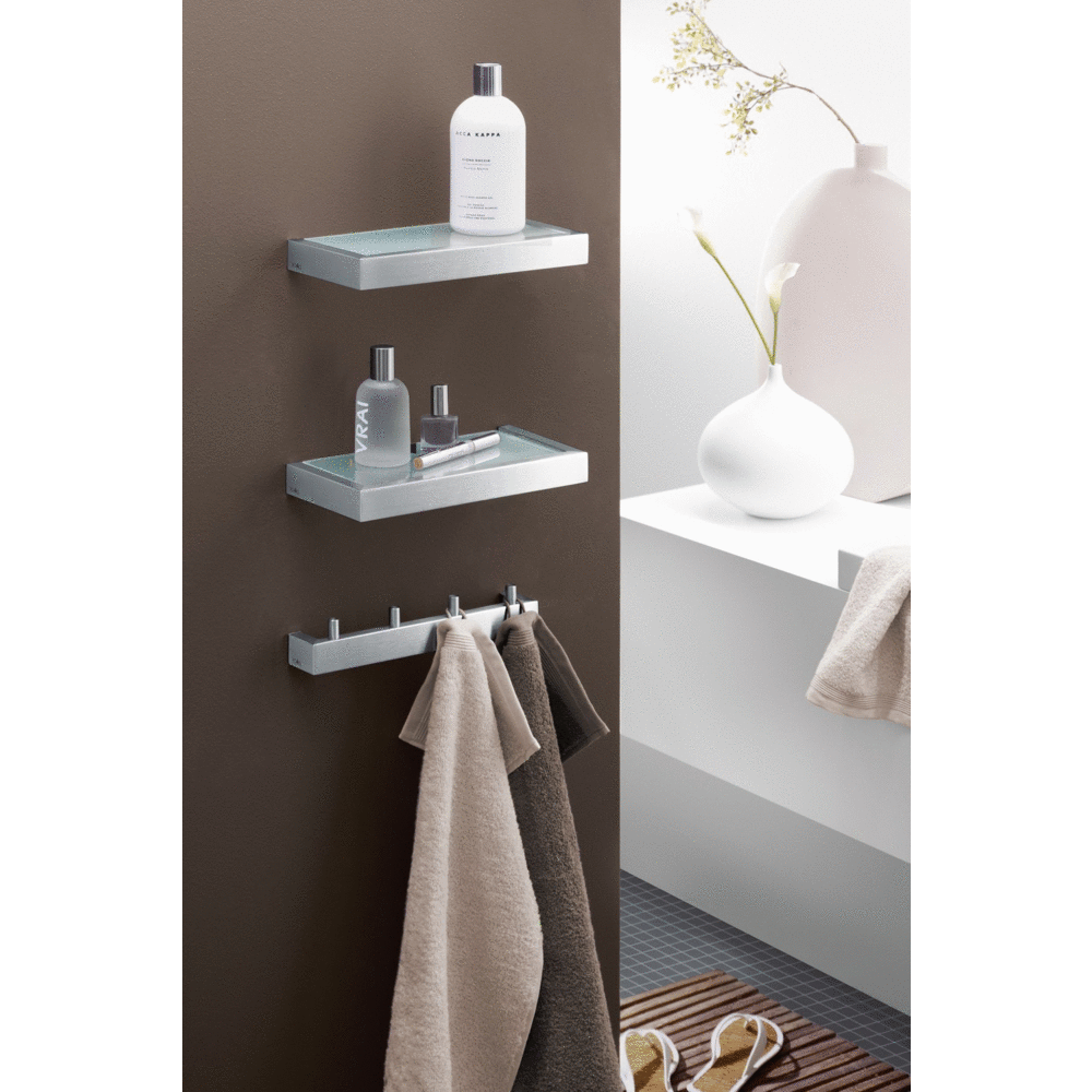 Zack Linea Brushed Stainless Steel Bathroom Shelf 26.5cm - Premium German Design