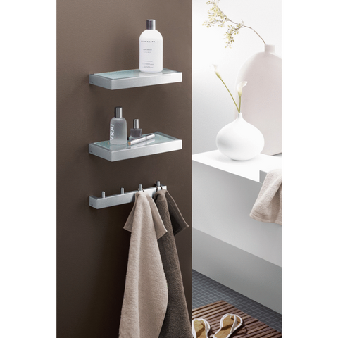 Zack Linea Brushed Stainless Steel Bathroom Shelf 26.5cm - Premium German Design