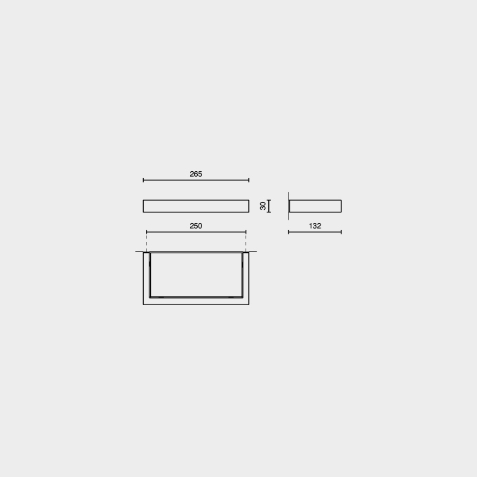 Zack Linea Brushed Stainless Steel Bathroom Shelf 26.5cm - Premium German Design