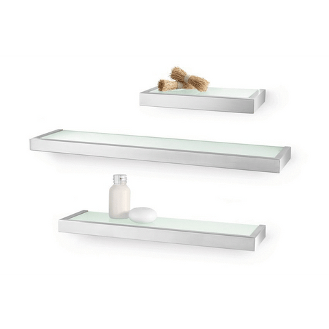 Zack Linea Brushed Stainless Steel 46.5 cm Bathroom Shelf 40384