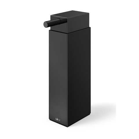 Zack Linea Premium Black Soap Dispenser - Powder Coated Stainless Steel Free Standing Design