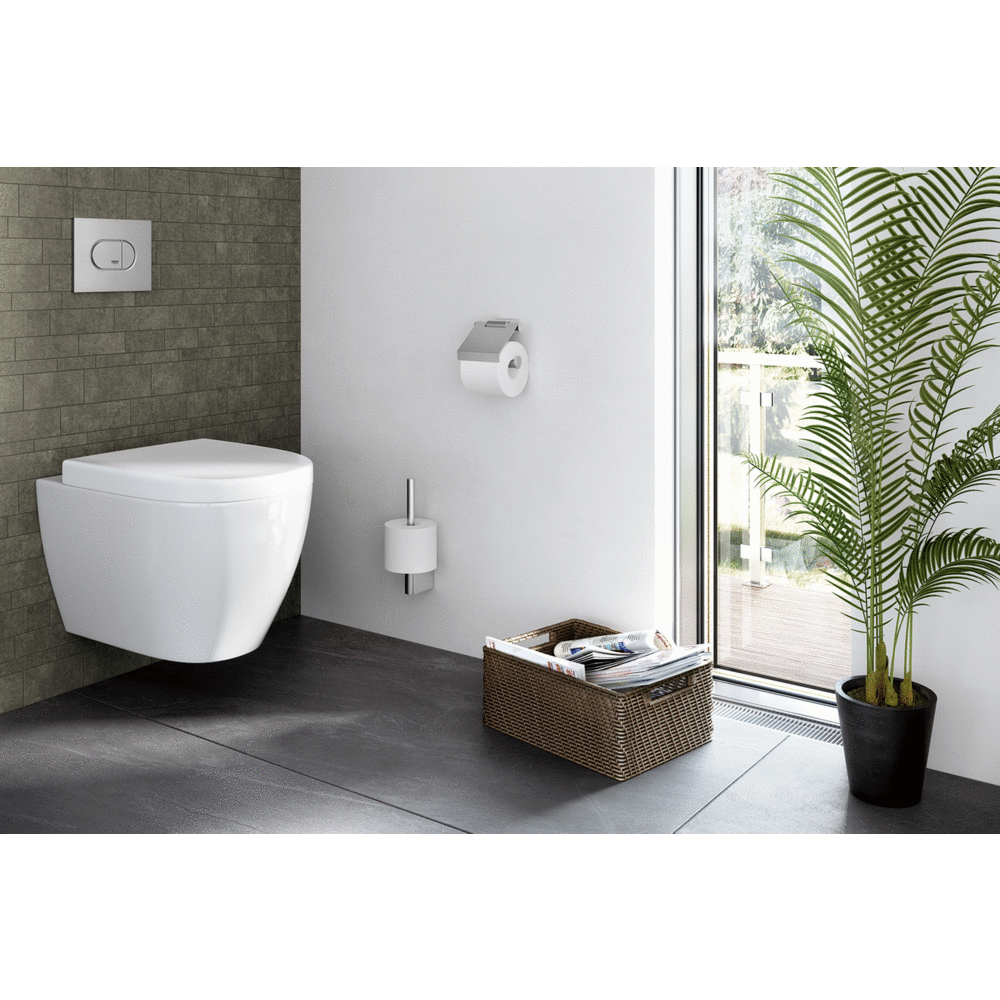 Zack Atore Premium Brushed Stainless Steel Spare Toilet Roll Holder | German Engineering