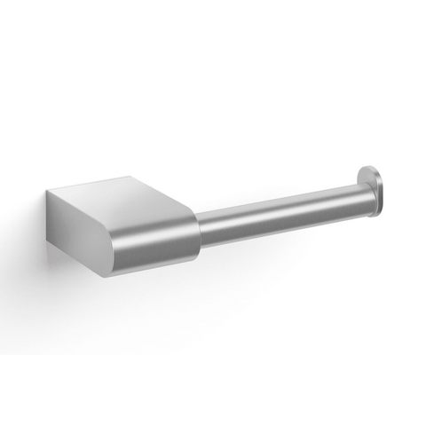Zack Atore Brushed Stainless Steel Toilet Roll Holder - Premium Wall Mount Design