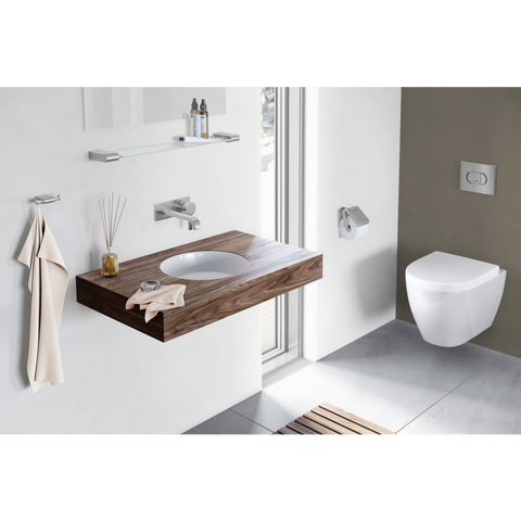 Zack Atore Brushed Stainless Steel Toilet Roll Holder with Lid 40415