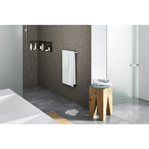 Zack Atore Brushed Stainless Steel 50 cm Towel Rail 40421