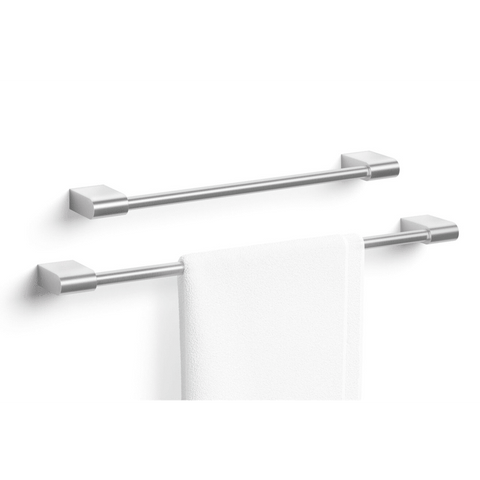 Zack Atore Brushed Stainless Steel 50 cm Towel Rail 40421