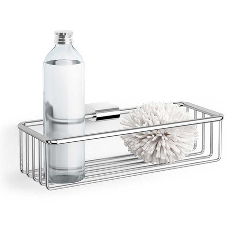 Zack Atore Polished Stainless Steel Wall Shower Basket, Small, 40463