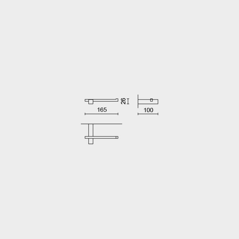 Zack Carvo Brushed Stainless Steel Toilet Roll Holder 40480
