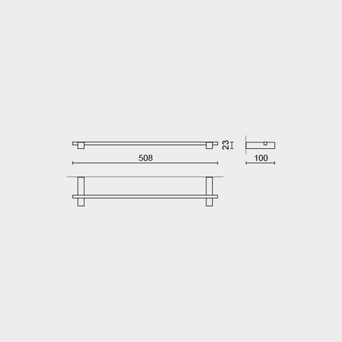 Zack Carvo Brushed Stainless Steel 5 cm Towel Rail 40485
