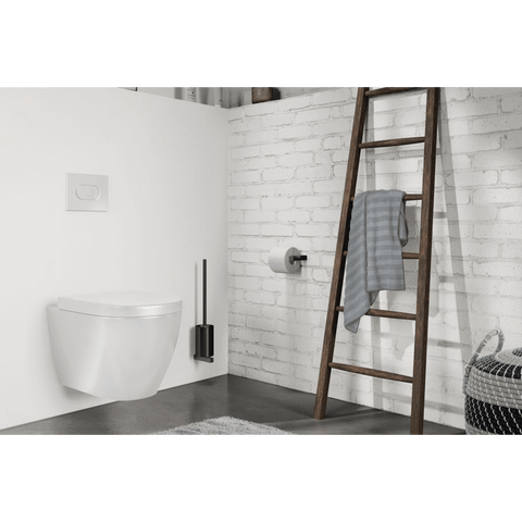 Zack Carvo Powder Coated Black Stainless Steel Toilet Roll Holder 40500