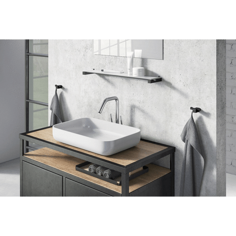 Zack Carvo Powder Coated Black Stainless Steel Double Towel/Robe Hook 40504