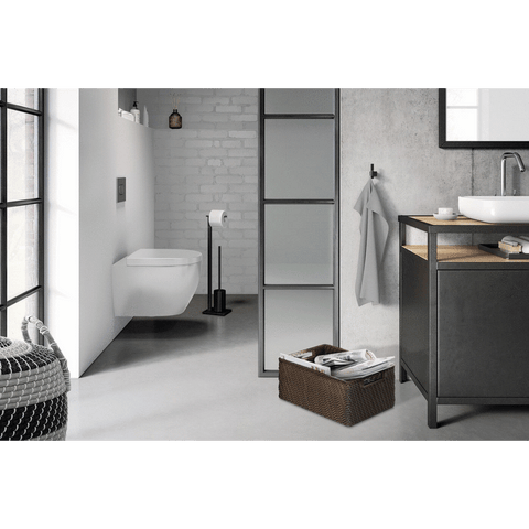 Zack Carvo Powder Coated Black Stainless Steel Toilet Butler 40508