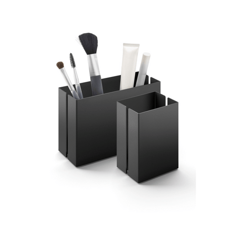 Zack Potes 15 cm Black Stainless Steel Makeup Utensil Box 40535