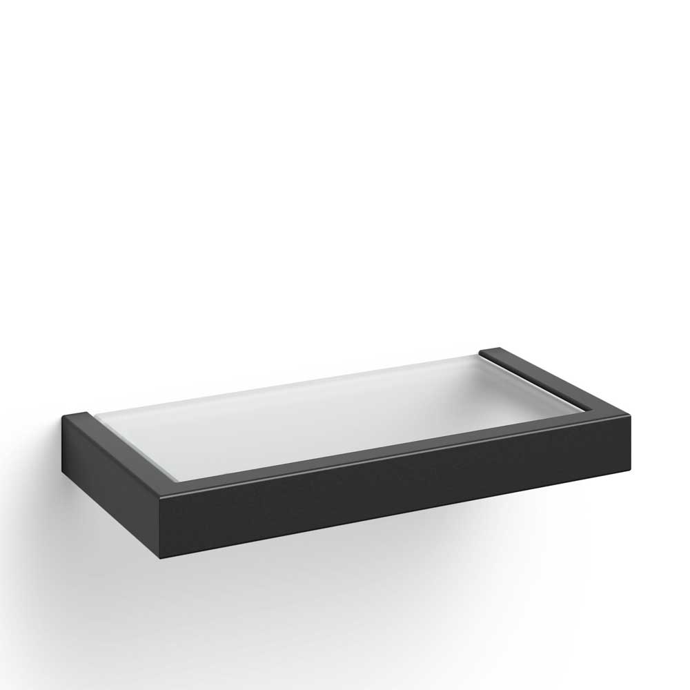 Zack Linea Premium Black Stainless Steel Bathroom Shelf - 26.5cm German Engineering