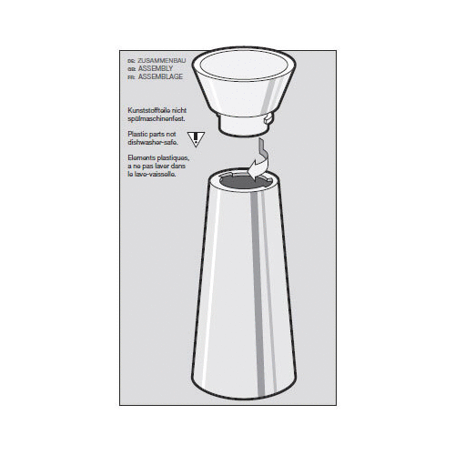 Zack Taris Brushed Stainless Steel with Grey/Red Vase or Candle Holder 40677GR