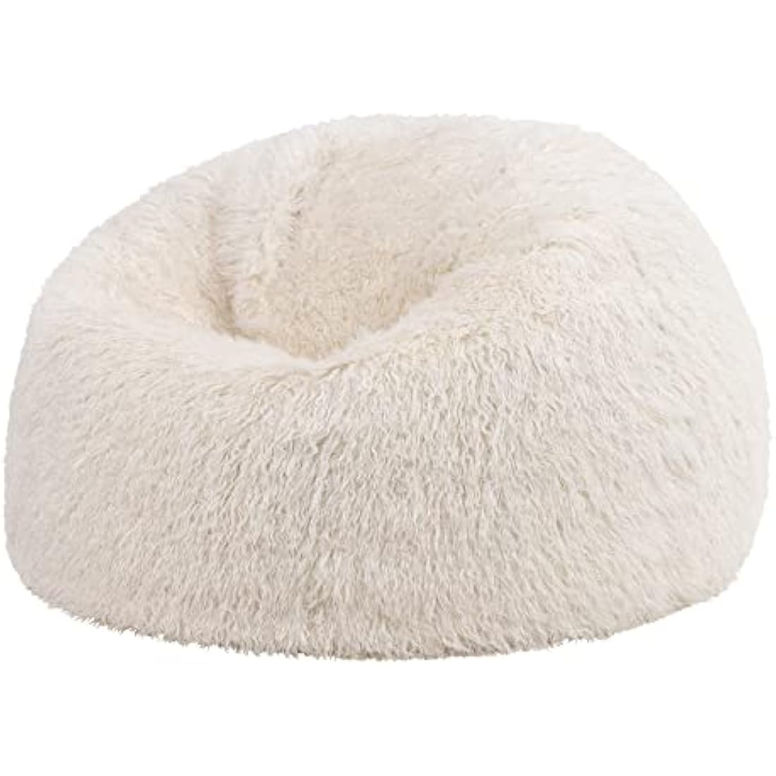 icon Kingston Faux Fur Bean Bag, Mongolian Fur, Large Adult Bean Bag Chair with Filling Included, Comfy Chair, Living Room Furniture, Bedroom Furniture