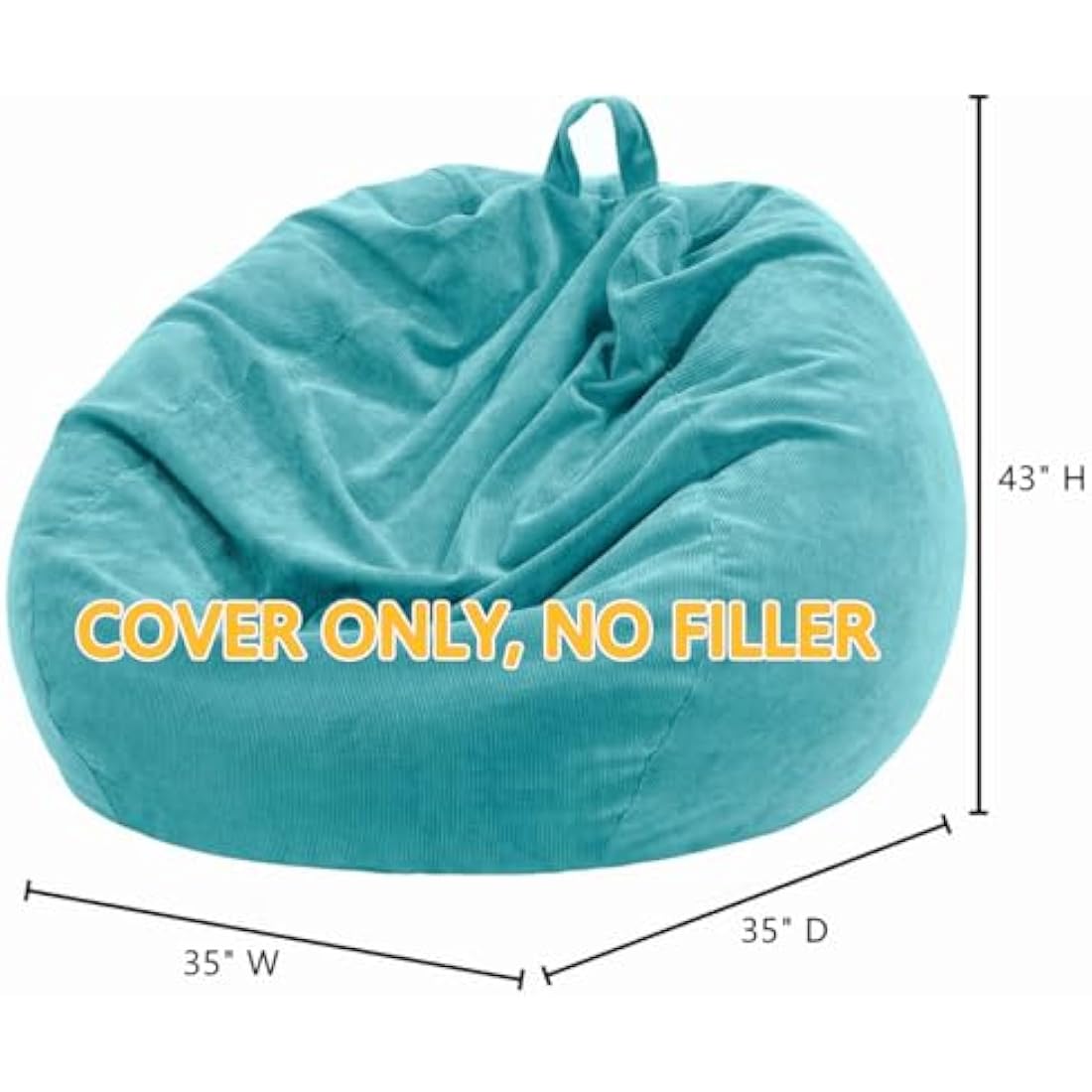 Nobildonna Storage Soft Toy Bean Bag Chair Cover Only Without Filling for Kids Adults. Lazy Sofa Beanbag Stuffed Animal (110x89cm)