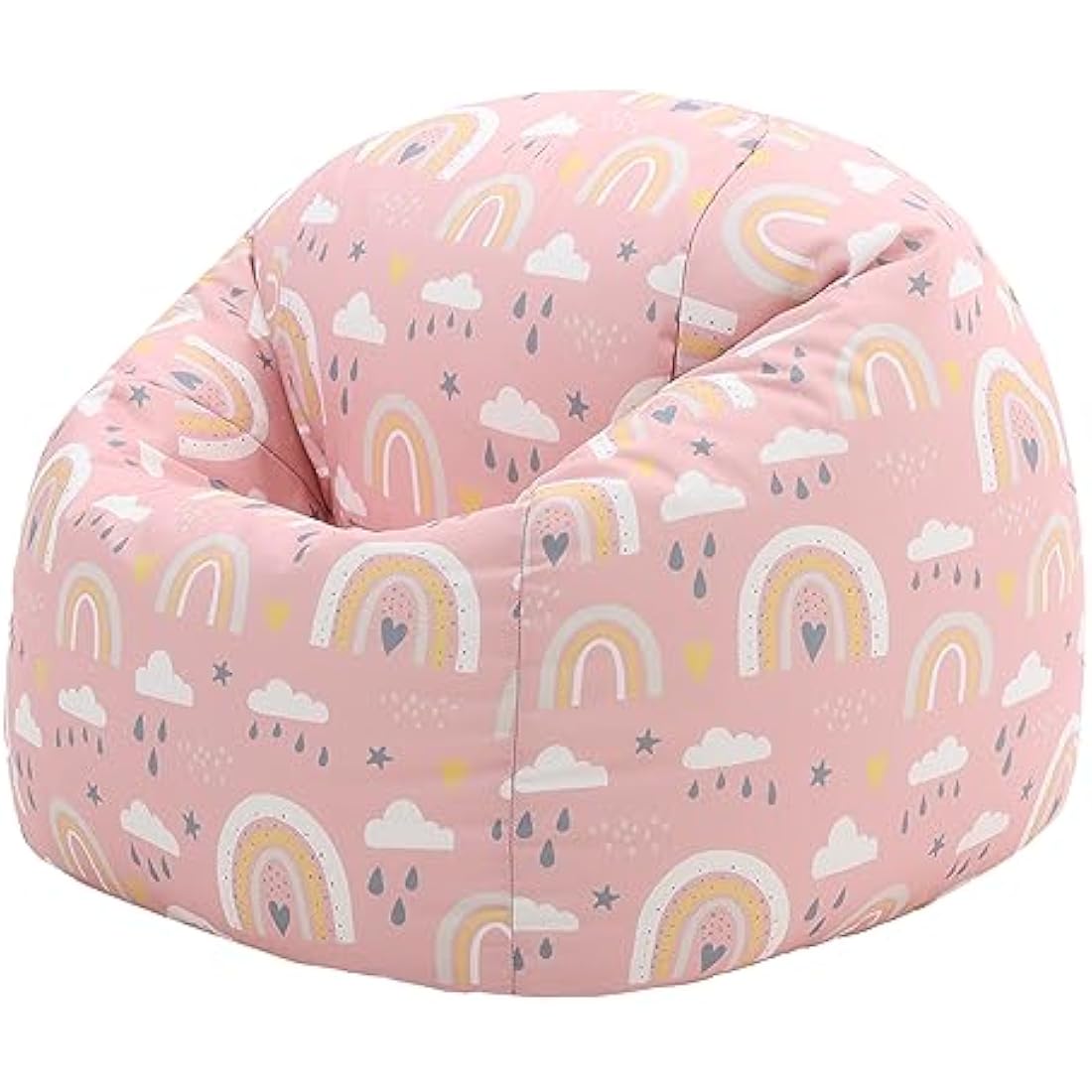icon Rainbow Print Kids Bean Bag, Kids Bean Bag Chair with Filling Included for Girls and Boys, Childs Chair, Beanbags for Children, Nursery Décor, Playroom Décor, Bedroom Accessories