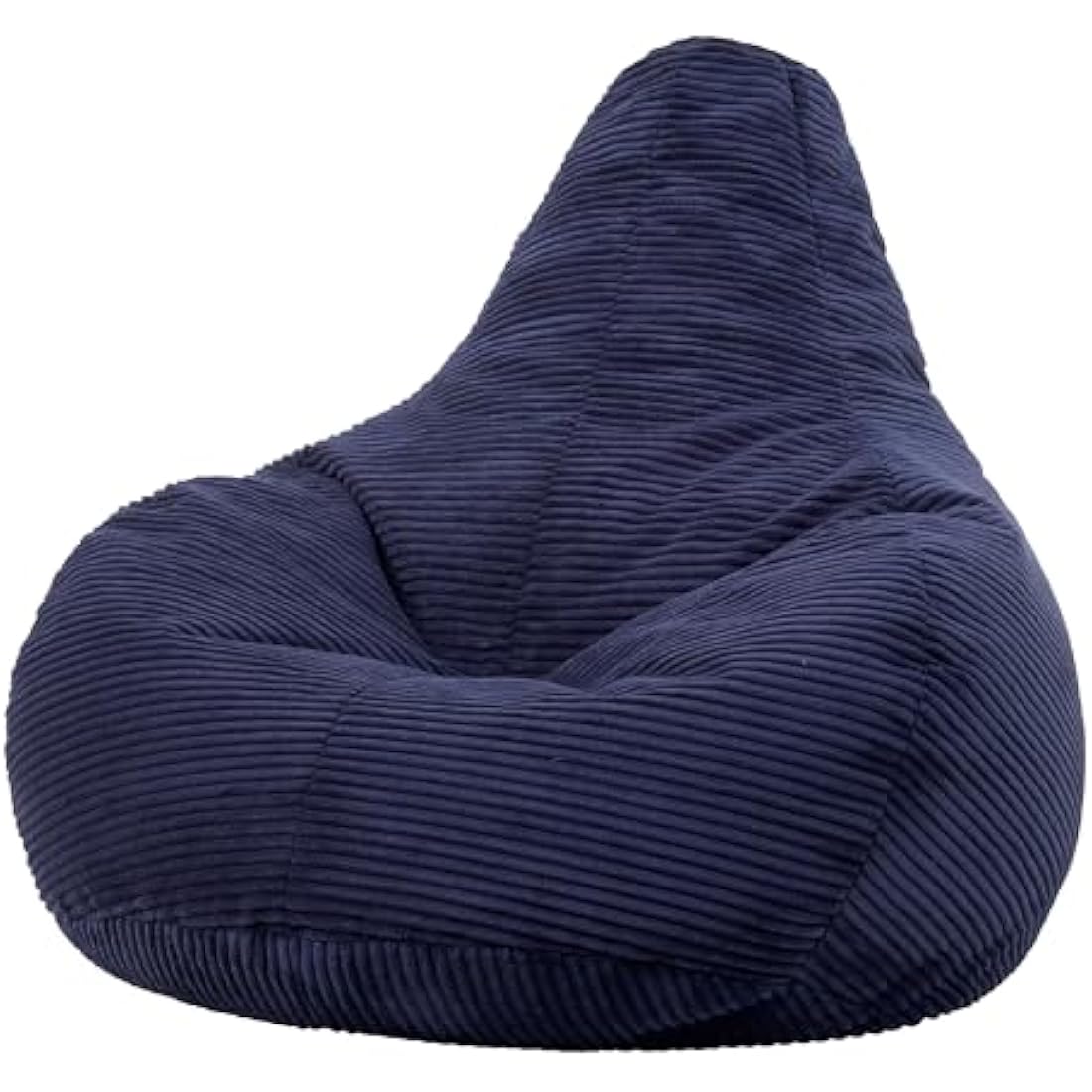 icon Dalton Cord Recliner Bean Bag, Navy Blue, Large Adult Bean Bag Chair with Filling Included, Comfy Chair, Living Room Furniture, Bedroom Furniture