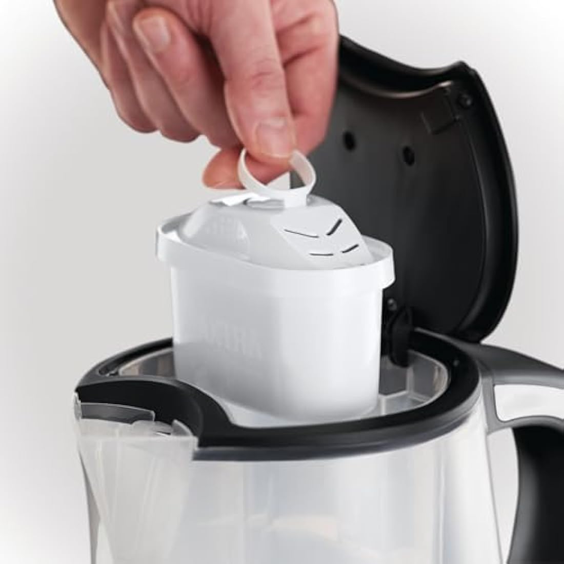 Russell Hobbs 22851 Brita Filter Purity Electric Kettle, Illuminating Filter Kettle with Brita Maxtra+ Cartridge Included, 3000 W, 1.5 Litre, Plastic
