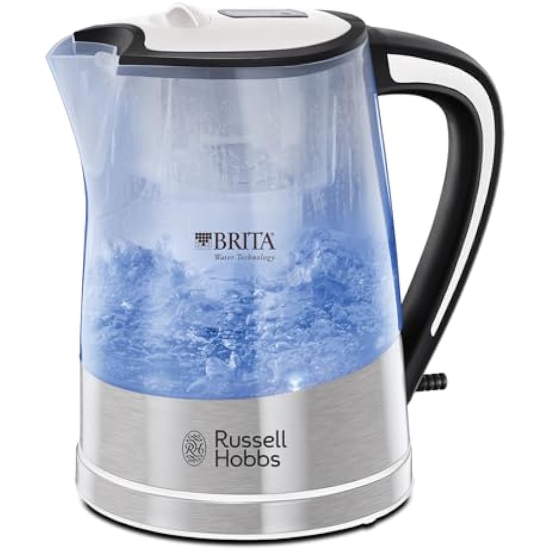 Russell Hobbs 22851 Brita Filter Purity Electric Kettle, Illuminating Filter Kettle with Brita Maxtra+ Cartridge Included, 3000 W, 1.5 Litre, Plastic