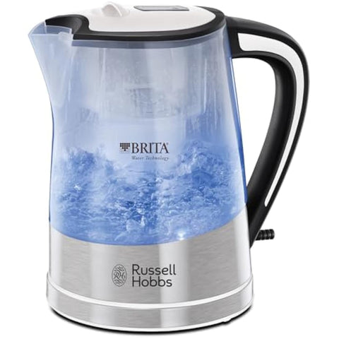 Russell Hobbs 22851 Brita Filter Purity Electric Kettle, Illuminating Filter Kettle with Brita Maxtra+ Cartridge Included, 3000 W, 1.5 Litre, Plastic