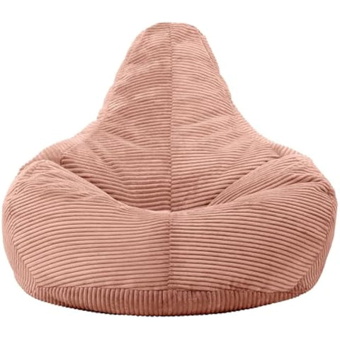 icon Dalton Cord Recliner Bean Bag, Dusk Pink, Large Adult Bean Bag Chair with Filling Included, Comfy Chair, Living Room Furniture, Bedroom Furniture