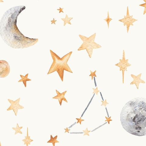 Watercolour Stars & Constellation Wallpaper | Celestial Night Sky
