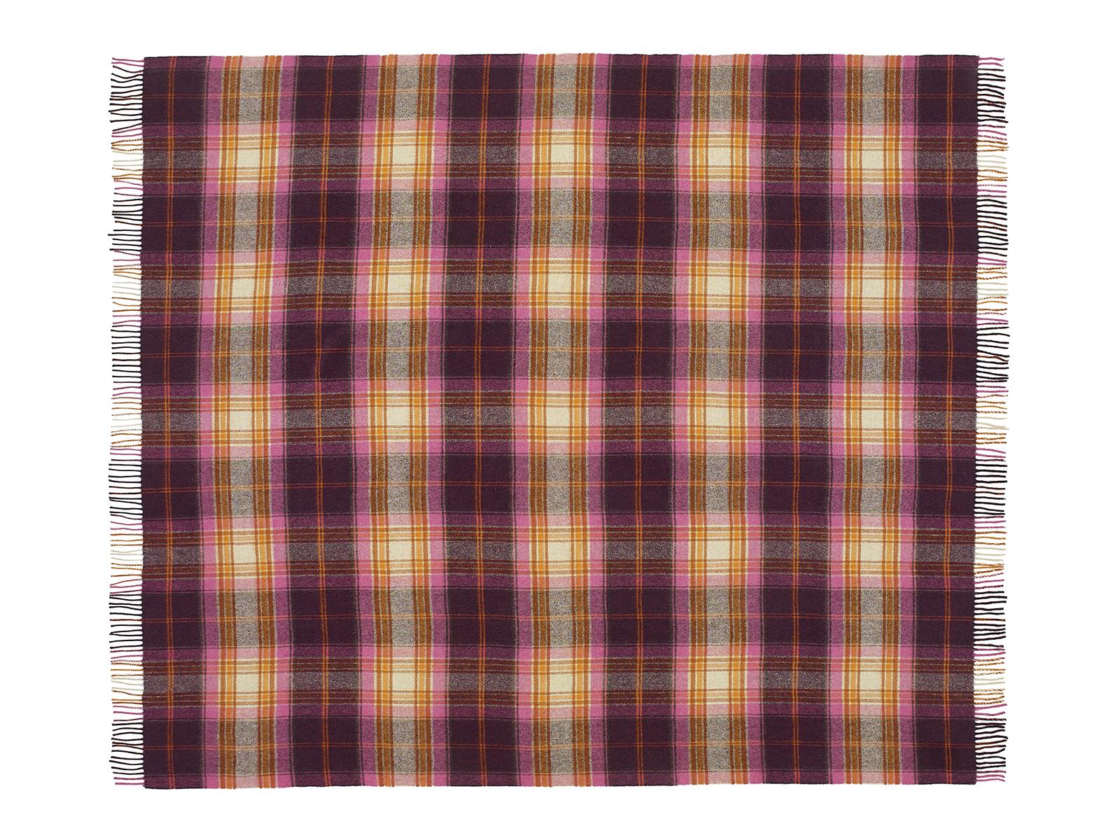 Winterton Merino Lambswool Throw - Burgundy