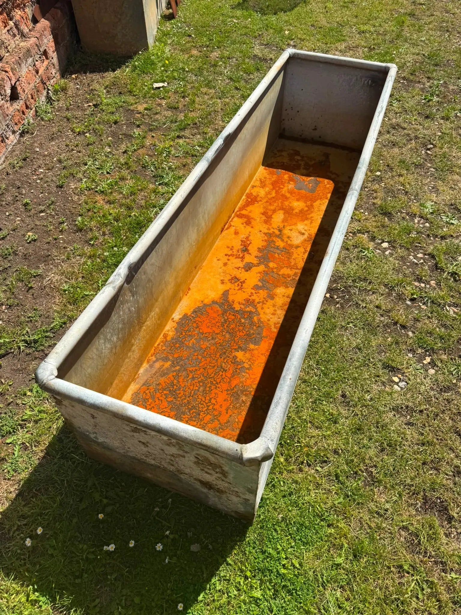 Reclaimed Galvanised Trough Large Planter /  Raised Flower Bed Plant Tree Pot T5
