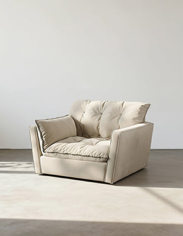 Bhatia Swivel Snuggle Chair, Swivel Armchair, Beige