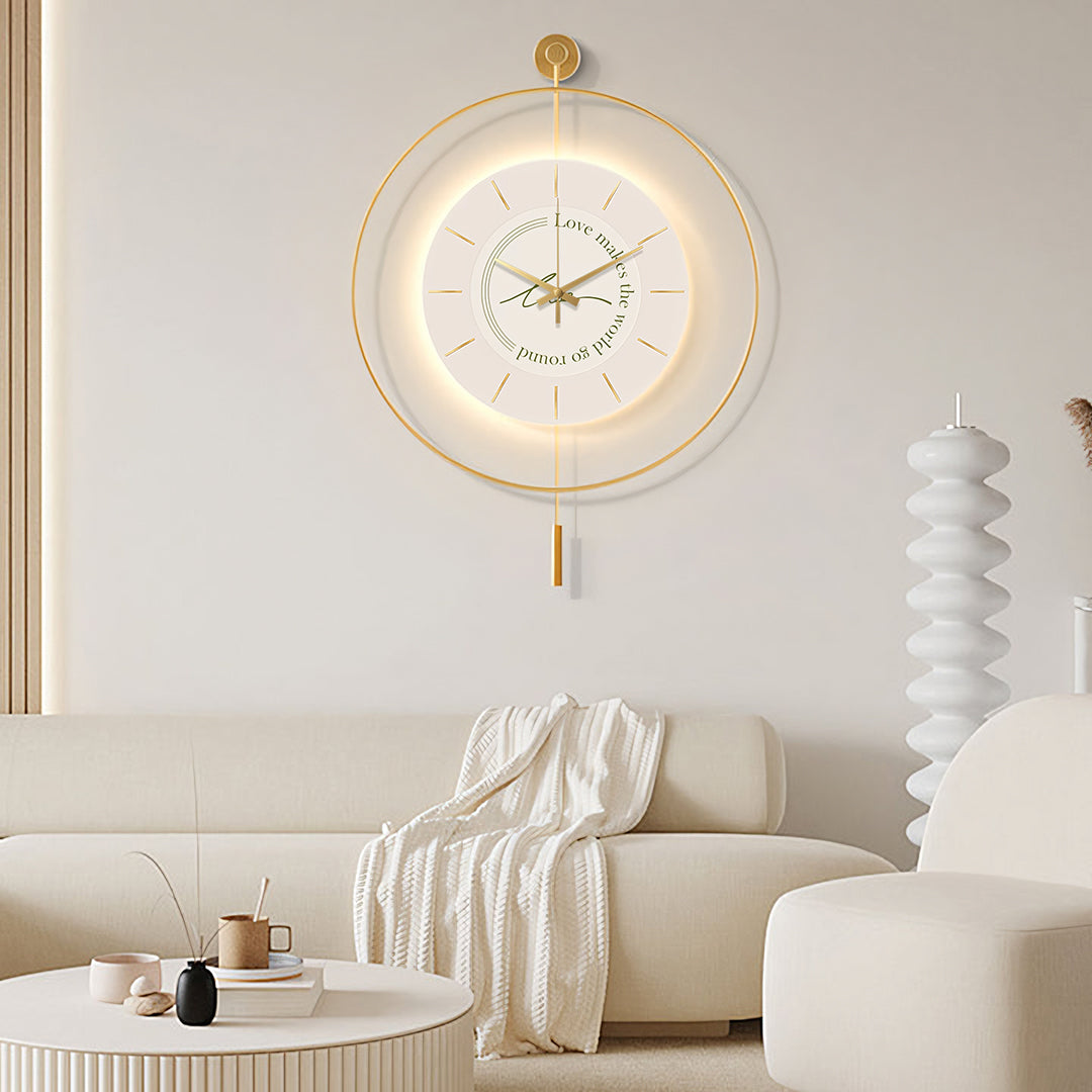 William Simple Style Clock, Round