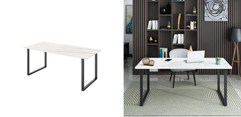 Casson Office Desk, Sintered Stone