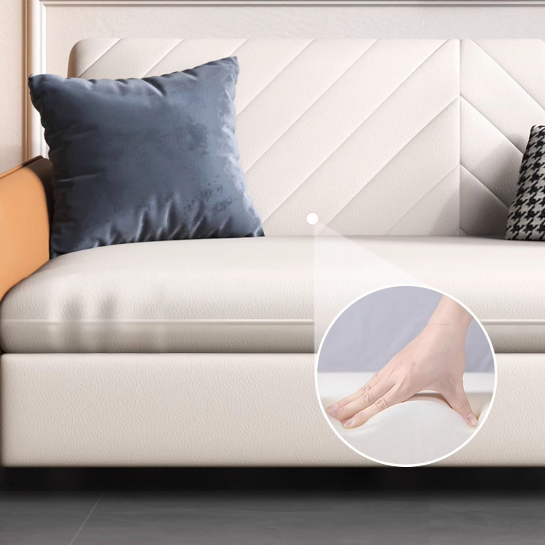 Aarav Foldable Sofa Bed, Leathaire