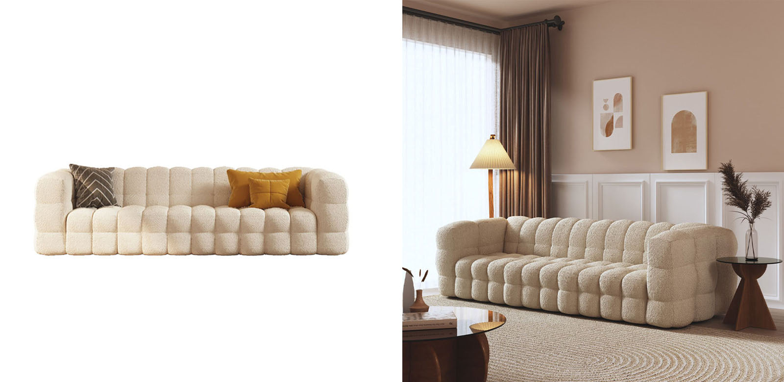 Bea Beatrice Sofa, Two Seater Sofa, Three Seater Sofa, Boucle