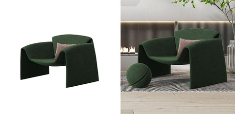 Ula Style Armchair, Boucle