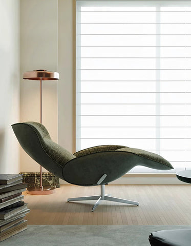 Abt Swivel Lounge Chair With Recliner, Linen