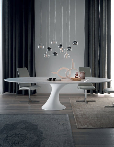 Omer Oval Dining Table, Marble