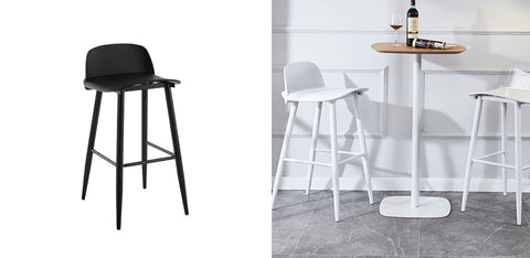 Yves Nordic Bar Stool, Woonden Leg