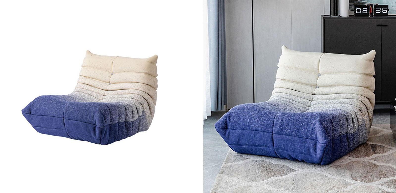 Naomi Gradient Large Settee Beanbag