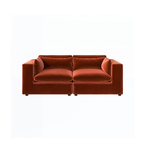 Cantu Loveseat Sofa, Two Seater Sofa, Velvet