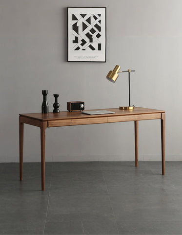 Boucher Office Desk With Storage, Solid Wood