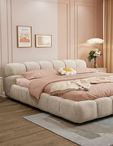 Bader King Size / Super King Size Bed, Velvet