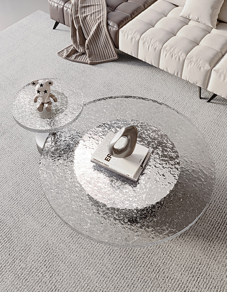 Eirik Coffee Table & Side Table, Marble & Acrylic
