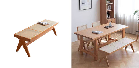 Noah Rattan Bench, Wood