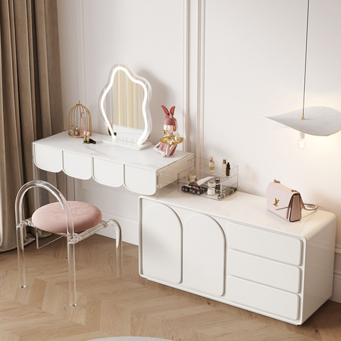 Brennan Dressing Table With Sideboard, White