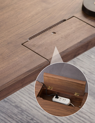 Boucher Office Desk With Storage, Walnut