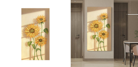Sunflowers Leaves Framed Wall Art Print Multiple Size
